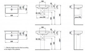 Раковина для ванної Laufen Pro S 60х38 см з 1 отвором без переливу кераміка білий з покриттям LCC H8189594001561