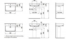 Раковина для ванной Laufen Pro S 60х46,5 см без отверстий керамика белый H8109630001091