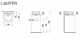 Раковина для ванної Laufen Sonar 34х34 см кераміка білий з покриттям LCC H8123414001121