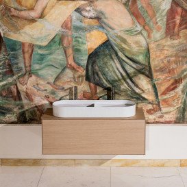 Раковина для ванной Laufen Sonar двойная 100х37 см керамика белый матовый H8123497571121