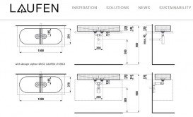 Раковина для ванной Laufen Sonar двойная 100х37 см керамика белый матовый H8123497571121
