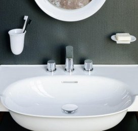 Раковина для ванной Laufen The New Classic 100х48 см с 3 отверстиями керамика белый матовый H8138577571081