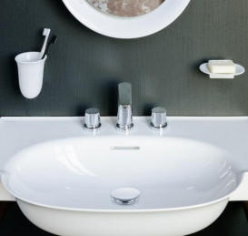 Раковина для ванной Laufen The New Classic 120х48 см с 3 отверстиями керамика белый H8138580001081