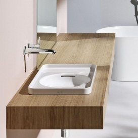 Раковина для ванної Laufen Val 55х36 см без отворів кераміка білий з покриттям LCC H8172814001091