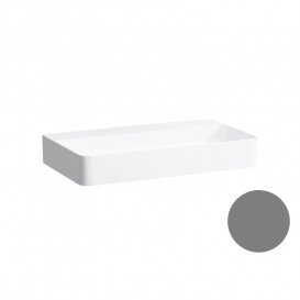 Раковина для ванной Laufen Val 60х40 см без отверстий без перелива керамика графит матовый H8122857581121