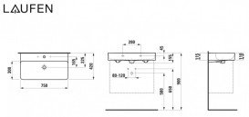 Раковина для ванной Laufen Val 75х42 см с 3 отверстиями под смеситель керамика белый H8102850001081