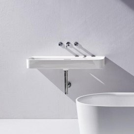 Раковина для ванної Laufen Val 75х42 см без отворів під змішувач білий матовий H8102857571091