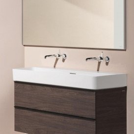 Раковина для ванной Laufen Val 95х42 см без отверстий под смеситель керамика белый с покрытием LCC H8102874001091