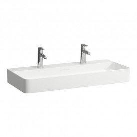 Раковина для ванной Laufen Val 95х42 см с 2 отверстиями под смеситель керамика белый с покрытием LCC H8102874001151