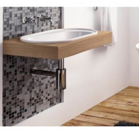 Раковина для ванної Marmorin Alta овальна врізна литий камінь білий 647 065 020 xx x