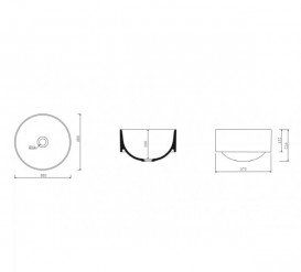 Раковина для ванної Marmorin Duo I накладна без крила литий камінь білий P_U_536_01_0380