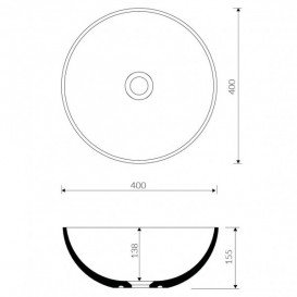 Раковина для ванной Marmorin Ula накладная литой камень белый P_U_603_01_0400