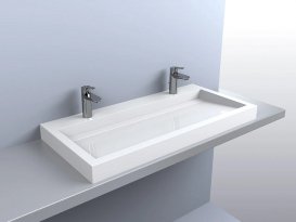 Раковина для ванної Miraggio Agness тисячу накладна з 2 отворами під змішувач білий глянсовий 0000149