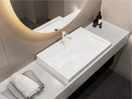 Раковина для ванної Miraggio Agness 750 накладна Mirasoft Technology білий матовий 0001058