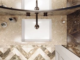 Раковина для ванной Miraggio Bogota 405 литой мрамор Miramarble белый 0000491