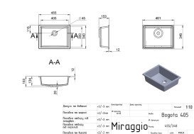 Раковина для ванной Miraggio Bogota 405 литой мрамор Mirasoft Technology белый 0002455