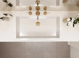 Раковина для ванной Miraggio Bogota 605 литой мрамор Miramarble белый 0000493