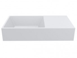 Раковина для ванной Miraggio Copper 500 литой мрамор Miramarble белый матовый 0001556