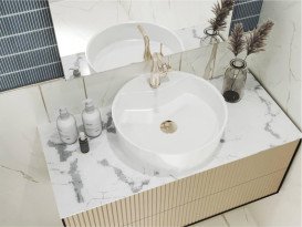 Раковина для ванной Miraggio Country 42х42 см Miramarble белый глянцевый 0002282