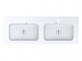 Раковина для ванної кімнати Miraggio Della 1200-2 подвійна Mirasoft Technology білий матовий 0001015