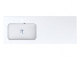Раковина для ванної Miraggio Della 1200 L литий мармур Miramarble білий матовий 0000913