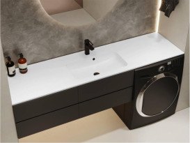 Раковина для ванной Miraggio Della 1800 180х50 см Miramarble белый глянцевый 69125566