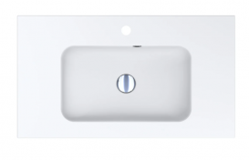 Раковина для ванної Miraggio Della 800 врізна з отвором під змішувач білий матовий 0000181