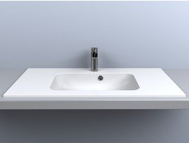 Раковина для ванної Miraggio Della 900 врізна з отвором під змішувач білий глянсовий 0000182