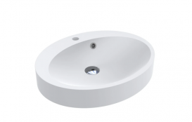 Раковина для ванної Miraggio Devon накладна з отвором під змішувач білий матовий 0000649