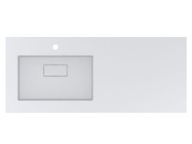 Раковина для ванної Miraggio Erica 1200 L Matt 120х50 см Miramarble Matt білий матовий 8813568