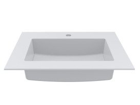 Раковина для ванної Miraggio Erica 600 60х50 см Miramarble білий глянсовий 8813410