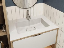 Раковина для ванної Miraggio Erica 700 70х50 см Miramarble білий глянсовий 8813351