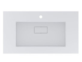 Раковина для ванної Miraggio Erica 900 90х50 см Miramarble білий глянсовий 8813490