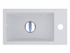 Раковина для ванной Miraggio Faro 40,8х22,7 см литой мрамор Miramarble белый 0000191