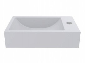 Раковина для ванної Miraggio Faro 40,8х22,7 см литий мармур Miramarble білий матовий 0000193