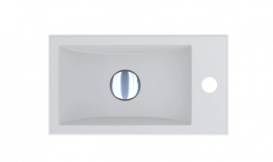 Раковина для ванной Miraggio Faro L подвесная с отверстием под смеситель белый матовый 0000195