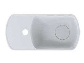 Раковина для ванної Miraggio Helix 450 R 45х22 см Mirasoft білий матовий 0001639