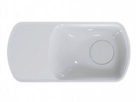 Раковина для ванной Miraggio Helix R 45х22 см Miramarble белый глянцевый 0001549