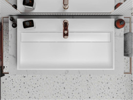 Раковина для ванної Miraggio Island 800 Miramarble білий глянсовий 0001763