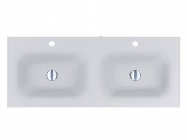 Раковина для ванної кімнати Miraggio Jessel 1100-2 подвійна Mirasoft Technology білий матовий 0001093