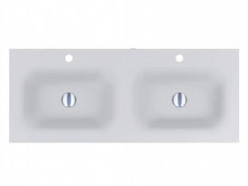 Раковина для ванной Miraggio Jessel 1100-2 двойная Mirasoft Technology белый матовый 0001093