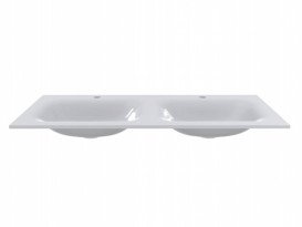 Раковина для ванної Miraggio Jessel 1100-2 подвійна лита мармур Miramarble білий 0000923