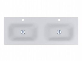 Раковина для ванної кімнати Miraggio Jessel 1200-2 подвійна Mirasoft Technology білий матовий 0001094