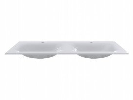 Раковина для ванної Miraggio Jessel 1200-2 подвійна лита мармур Miramarble білий 0000783