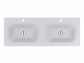 Раковина для ванной Miraggio Jessel 1200-2 двойная литой мрамор Miramarble белый матовый 0000784