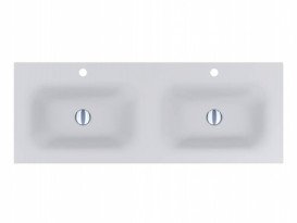 Раковина для ванної Miraggio Jessel 1200-2 подвійна лита мармур Miramarble білий матовий 0000784