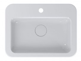 Раковина для ванной Miraggio Kelley 55х41 см литой мрамор Miramarble белый 0000944