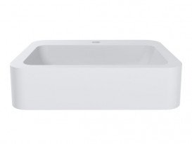 Раковина для ванної Miraggio Kelley 55х41 см литий мармур Miramarble білий матовий 0000945