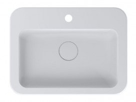 Раковина для ванної Miraggio Kelley 55х41 см литий мармур Miramarble білий матовий 0000945