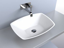 Раковина для ванної Miraggio Lex S 560 накладна білий глянсовий 0000207